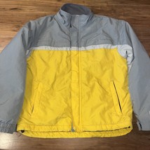 Op Boys Women’s Size 16 Winter Ski Jacket Coat Yellow Gray Fleece Lined - £38.09 GBP