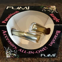 FUMI Crystal Nickel and Silver Purse Hook Bracelet Bangle - £21.58 GBP