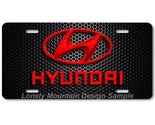 Hyundai Inspired Art on Red on Mesh FLAT Aluminum Novelty Auto License T... - $17.99