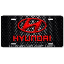 Hyundai Inspired Art on Red on Mesh FLAT Aluminum Novelty Auto License Tag Plate - £14.13 GBP