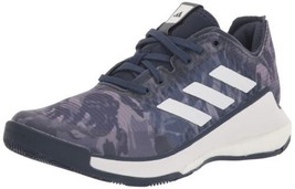 adidas Women&#39;s Crazyflight Sneaker, Team Navy Blue/White/White, 9.5 - £64.07 GBP