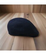 Kangol Carrimac 100% Wool Flat-Cap Mens Size S/M Great Britain Navy Blue - $25.99