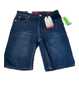 Boy&#39;s Levis Slim, Adjustable Waistband Dark Wash Denim Shorts Size 18 R NWT - £16.71 GBP