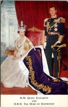 UK H.M. Queen Elizabeth and H.R.H. The Duke of Edinburgh Portrait Postcard Z7 - £7.17 GBP