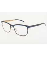 Orgreen MOODY 441 Matte Dark Blue / Matte Mustard Titanium Eyeglasses 52mm - $3,615.87 MXN
