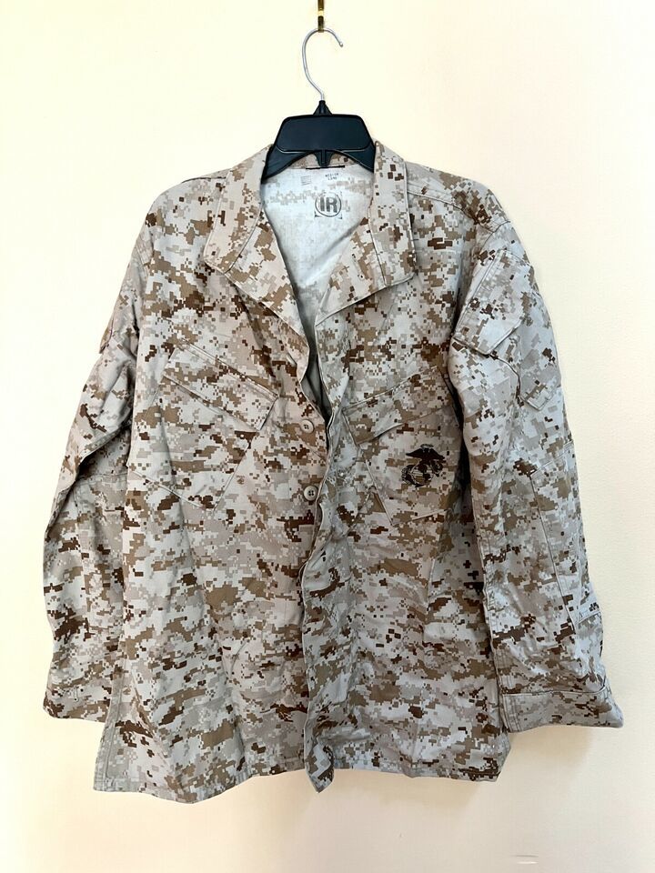 USMC BLOUSE DESERT MARPAT TM CAMOUFLAGE MCCUU JACKET - MEDIUM LONG - $14.03