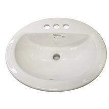 Proflo PF19164WH Rockaway 19" Oval Vitreous China Drop In Bathroom Sink ... - $49.90
