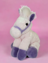Aurora World Plush Pink Purple Horse Stuffed Animal Pony 9&quot; - £7.92 GBP