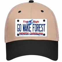 Go Wake Forest Novelty Khaki Mesh License Plate Hat - £23.14 GBP