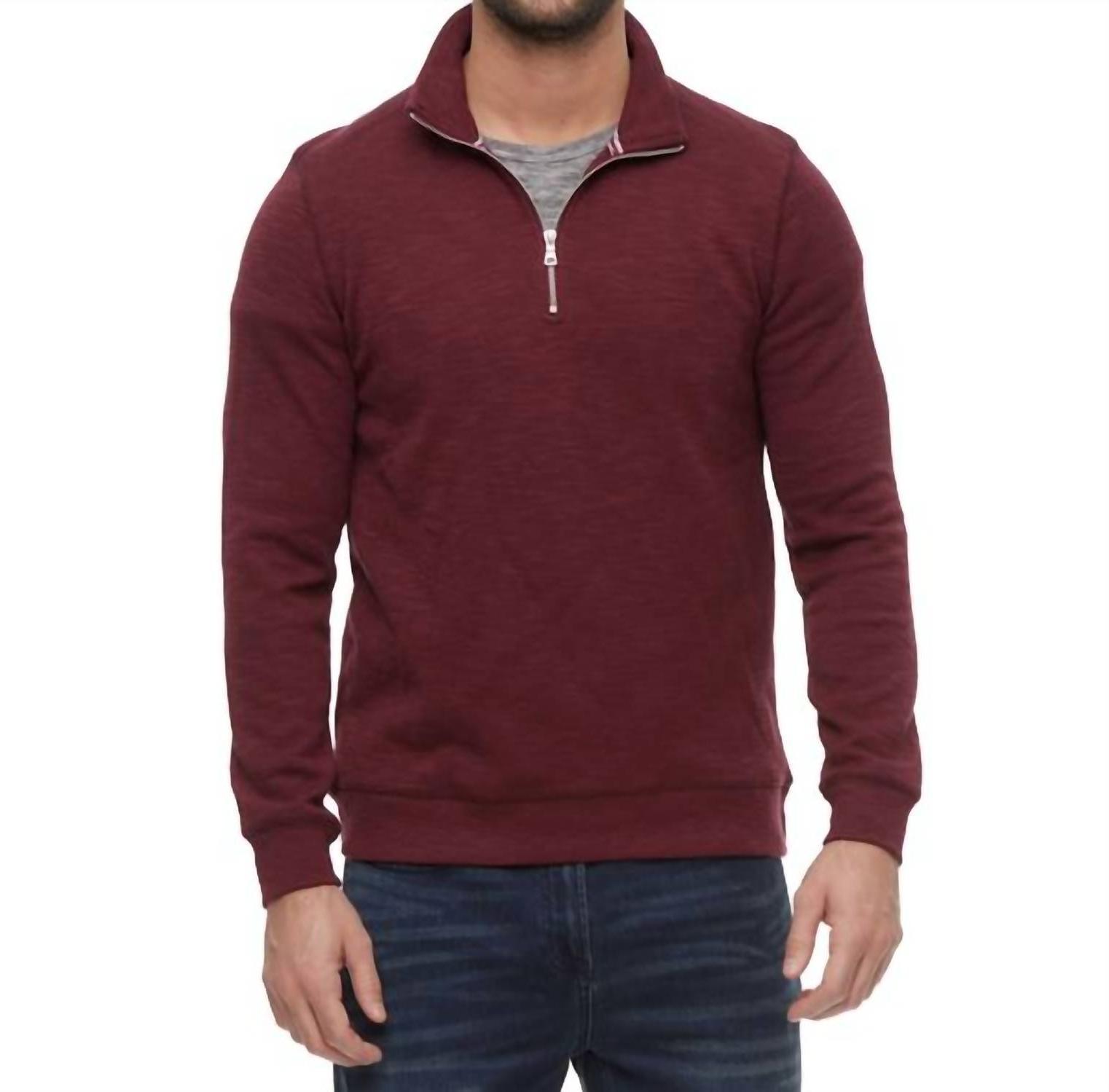 Flags &amp; Anthem lavelle 1/4 zip pullover sweater Maroon - $48.00