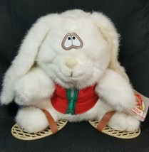 Vintage Applause Plush Winter Bunny Rabbit with Snow Shoes 10&quot; Sno-Shoe Hare - £19.29 GBP