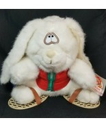 Vintage Applause Plush Winter Bunny Rabbit with Snow Shoes 10&quot; Sno-Shoe ... - £19.37 GBP