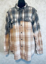 Bleached Shirt George Distressed Flannel Dipped Rockabilly Mens Size Lar... - £17.89 GBP
