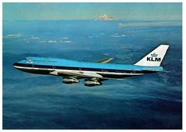KLM Royal Dutch Airlines Boeing 747 300 Airplane Postcard - £7.89 GBP