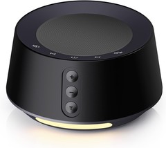 BGOVERSS White Noise Sleep Sound Machine w/ Night Light, Timers - Black ... - $8.49