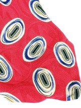 Robert Talbott Men&#39;s Necktie 100% Silk Blue Red White Geometric - £19.61 GBP