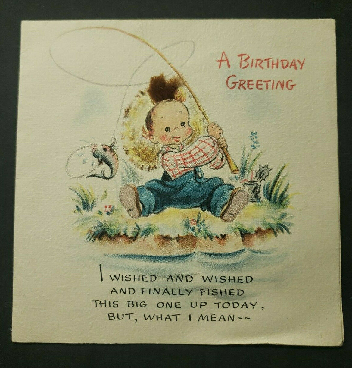 Vintage 1946 Birthday Greeting Card Hallmark Hall Bothers Inc Signed/Used (B-5) - $32.99