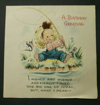 Vintage 1946 Birthday Greeting Card Hallmark Hall Bothers Inc Signed/Use... - $32.99