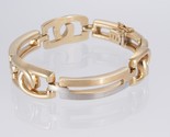 14K Two Tone Gold Fancy Link Bracelet Italy 28 GRAMS Polished / Matte Es... - £1,705.28 GBP