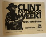 High Plains Drifter Tv Guide Print Ad Clint Eastwood Week WENP Tv 16 TPA12 - $5.93