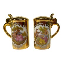 Vintage Germany 2.5&quot; Beer Stein Salt and Pepper Shakers Kleiber Handarbeit Lover - $16.66