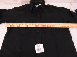 2 New Flying Cross Uniform 36 Regular Black Button Front Long / Short Sl... - $20.27