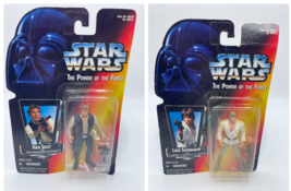 Star Wars Power Of The Force Lot Han Solo &amp; Luke Skywalker Action Figures 1995 - £5.95 GBP
