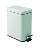 Small Modern 1.3 Gallon Rectangle Metal Lidded Step Trash Can, Compact G... - $974.49 MXN