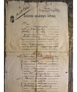 Antiguo documento vintage Hungría certificado de nacimiento judío 1906 - $30.23