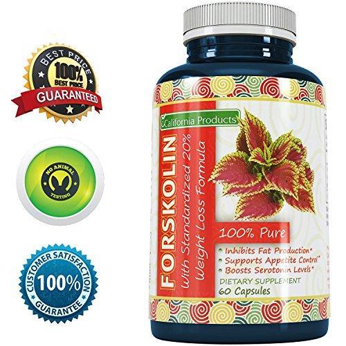 SHIP BY USPS 100% Pure Forskolin Extract 60 Capsules (Best Coleus Forskohlii on  - $29.95