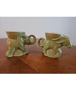 Frankoma Political Mugs Set 1981 Green  Donkey &amp; Elephant Reagan Bush - $34.62