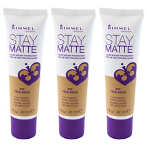(3 Pack) New Rimmel Stay Matte Liquid Mousse Foundation - 203 True Beige - £16.68 GBP
