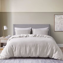 100% Linen Duvet Cover Set - Pure Natural French Flax Linen With 8 Corner Ties A - £187.37 GBP