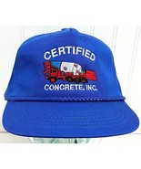 Vintage CERTIFIED CONCRETE Snapback Hat Cement Mixing Advertising Ball C... - £26.10 GBP