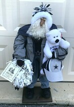 Dallas Cowboys Football Santa Fan 32&quot; NFL Mary Beth Designs Mancave Sports - £399.66 GBP