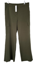 DREW Women&#39;s High Waist Trouser Pants w/ Pockets Size L Army Green - £31.10 GBP