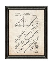 Guy Wire Construction Patent Print Old Look with Black Wood Frame - £20.06 GBP+