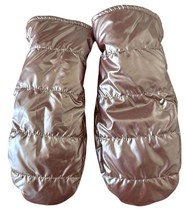 Apana Women&#39;s Padded Quilted Mitten Gloves Fleece Lined Warm Size M/L Rose Gold - $16.82