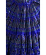 DEEP BLUE LAPIS FABULOUS PEACOCK TRIBAL BELLYDANCE ATS FULL  GYPSY SKIRT... - $2,557.86 MXN