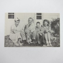 Postcard Tom Breneman Family &amp; Dog Outside Home Encino California Vintage 1945 - £4.71 GBP