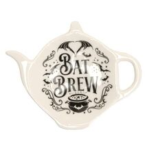Ceramic Spooky Spoon Holder, Black, Tea or Coffee Time, 4.33L X 3.27W X ... - $13.98