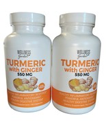 Wellness Garden Turmeric w/ Ginger 90 Capsules Inflammatory &amp; Digestion ... - $746.19 MXN