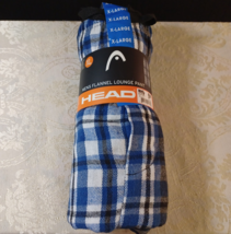 Men&#39;s Head Blue Plaid Flannel Sleep Lounge Pants Size XL - $128.48 MXN