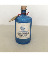 Empty gunpowder Irish gin Drumshanbo blue bottle bar decor craft supply - $19.75