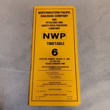 Northwestern Pacific Railroad Petaluma Santa Rosa Employee Timetable No ... - $21.95