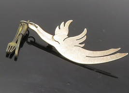 925 Sterling Silver - Vintage Knife &amp; Fork Flying Angel Brooch Pin - BP3635 - £27.37 GBP