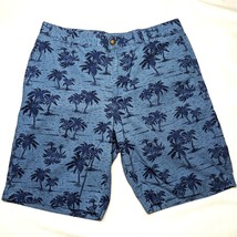 Men&#39;s Shorts Chaps Flat Front Casual Shorts for Men Blue  36 - £7.57 GBP