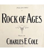 Rock Of Ages Sheet Music 1908 Charles E Cole Classical Antique Piano DWBB5 - $922.38 MXN