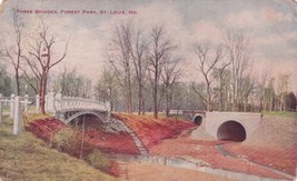 Three Bridges Forest Park St. Louis Missouri MO 1910 Matson Postcard C41 - £2.34 GBP