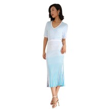  temperament holiday sexy dress european style striped knitted long style large elastic thumb200